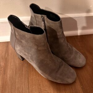 Cole Haan Gray Ankle Boots with Suede Finish